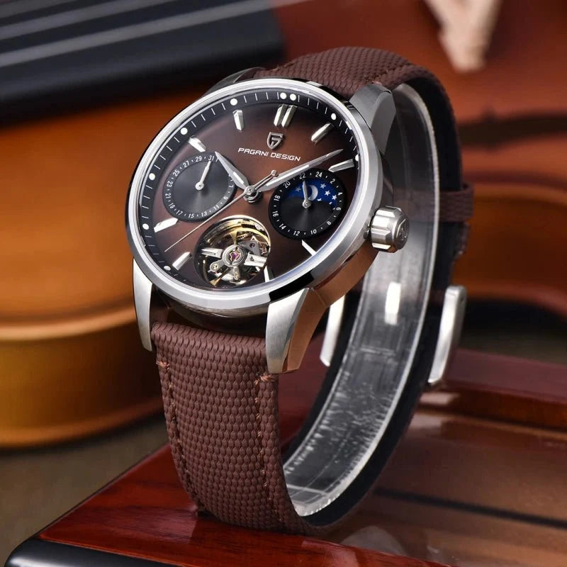 Pagani Design PD-YS021 – Reloj Automático con Correa de Piel Sintética