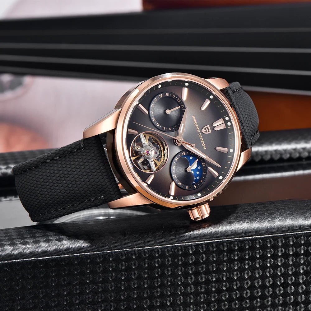 Pagani Design PD-YS021 – Reloj Automático con Correa de Piel Sintética