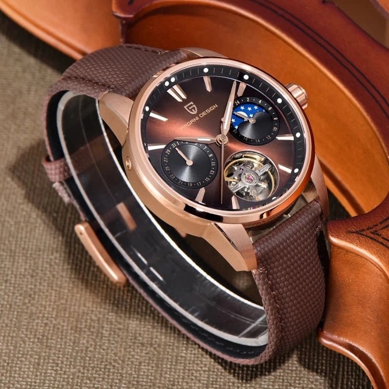 Pagani Design PD-YS021 – Reloj Automático con Correa de Piel Sintética