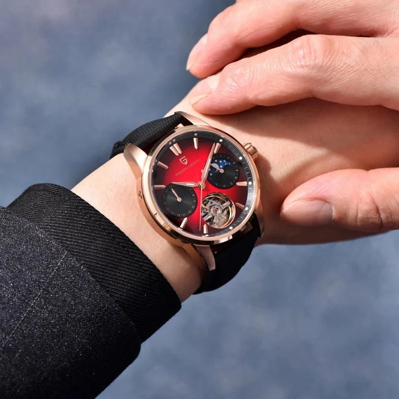 Pagani Design PD-YS021 – Reloj Automático con Correa de Piel Sintética