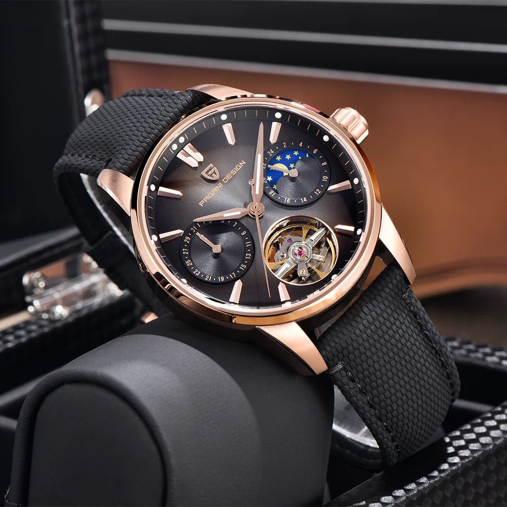 Pagani Design PD-YS021 – Reloj Automático con Correa de Piel Sintética