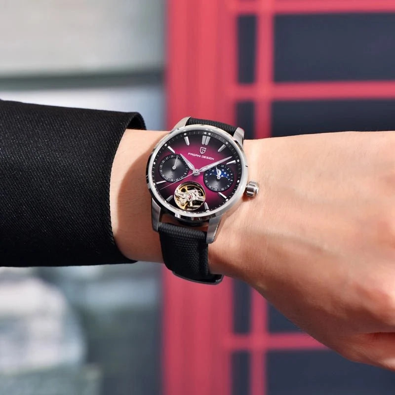 Pagani Design PD-YS021 – Reloj Automático con Correa de Piel Sintética