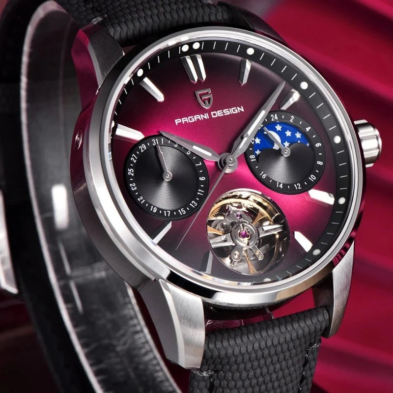 Pagani Design PD-YS021 – Reloj Automático con Correa de Piel Sintética
