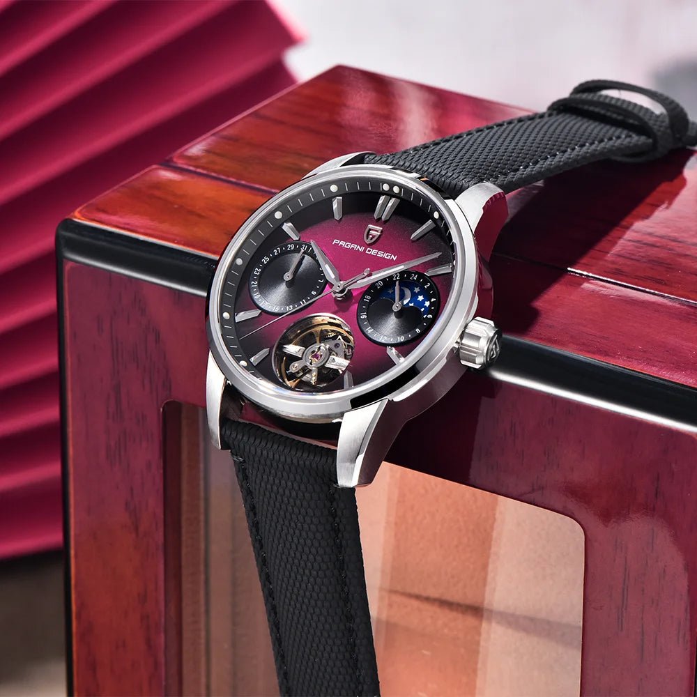 Pagani Design PD-YS021 – Reloj Automático con Correa de Piel Sintética