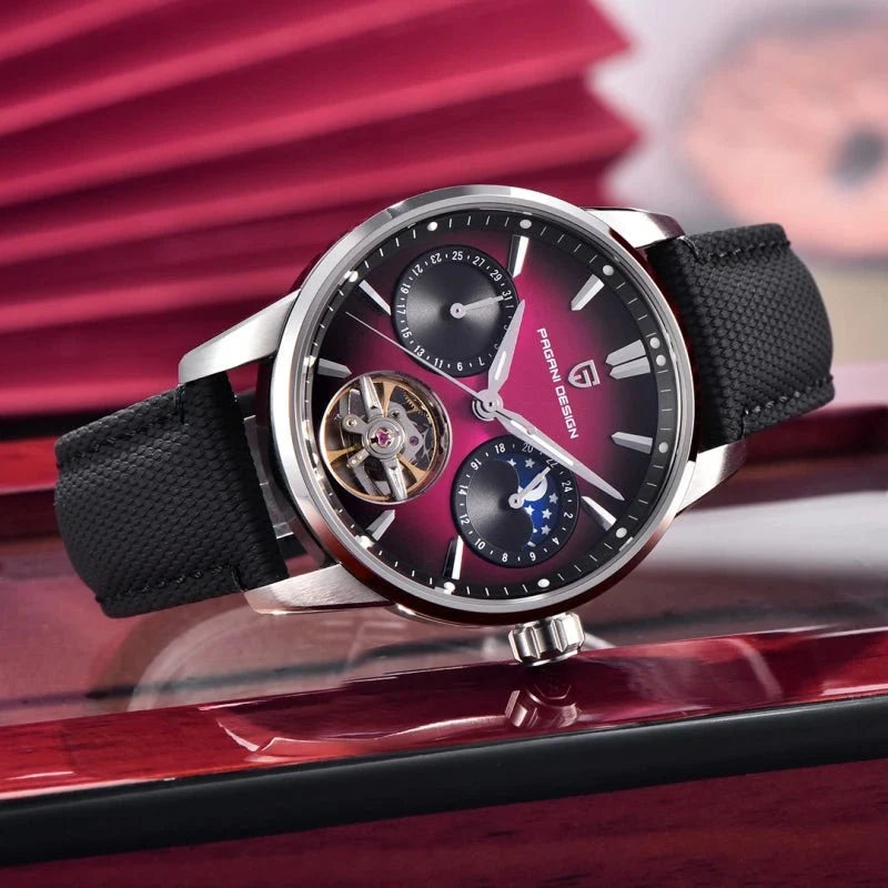 Pagani Design PD-YS021 – Reloj Automático con Correa de Piel Sintética