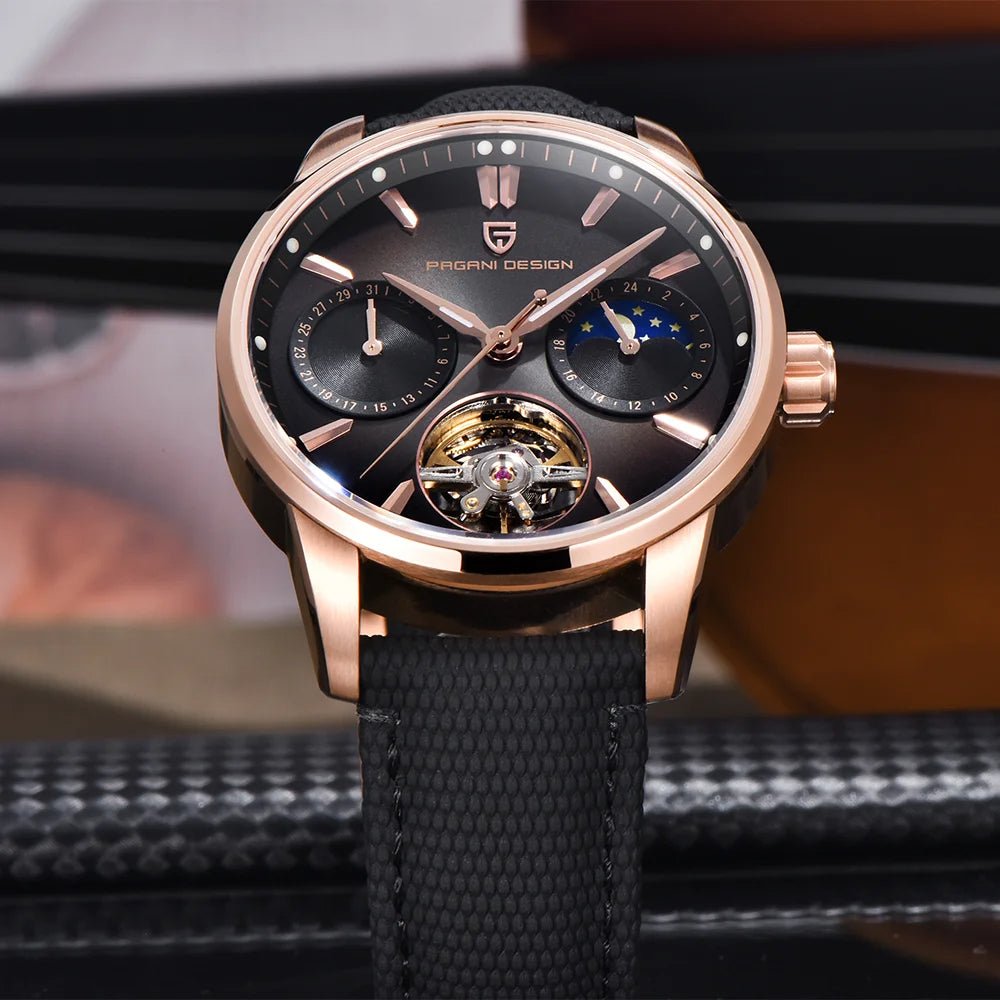 Pagani Design PD-YS021 – Reloj Automático con Correa de Piel Sintética