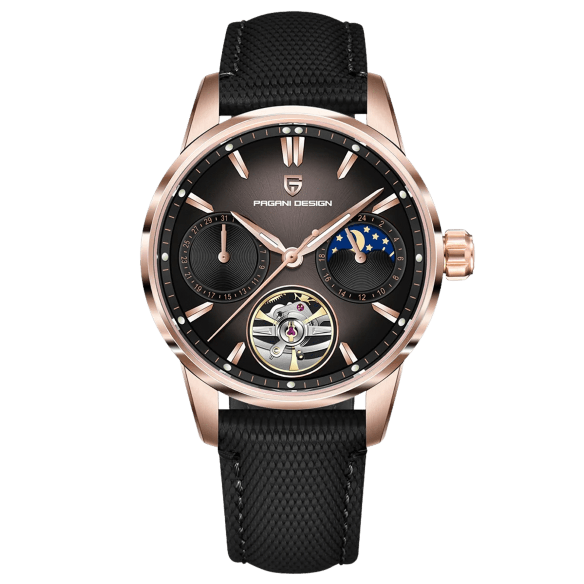 Pagani Design PD-YS021 – Reloj Automático con Correa de Piel Sintética