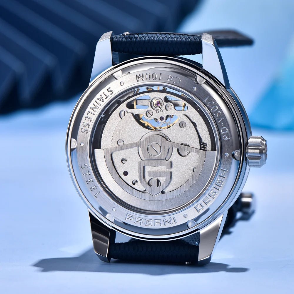 Pagani Design PD-YS021 – Reloj Automático con Correa de Piel Sintética