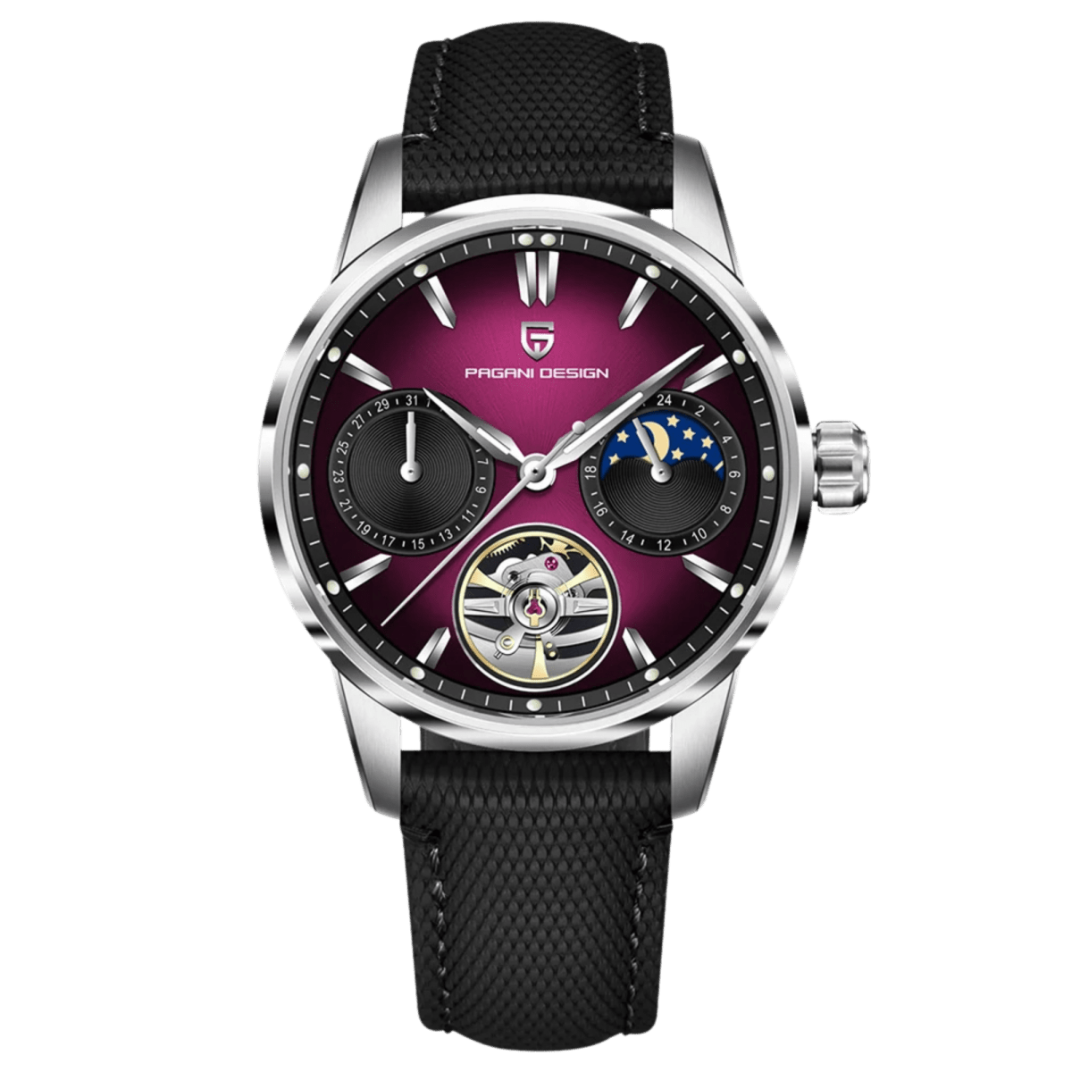 Pagani Design PD-YS021 – Reloj Automático con Correa de Piel Sintética