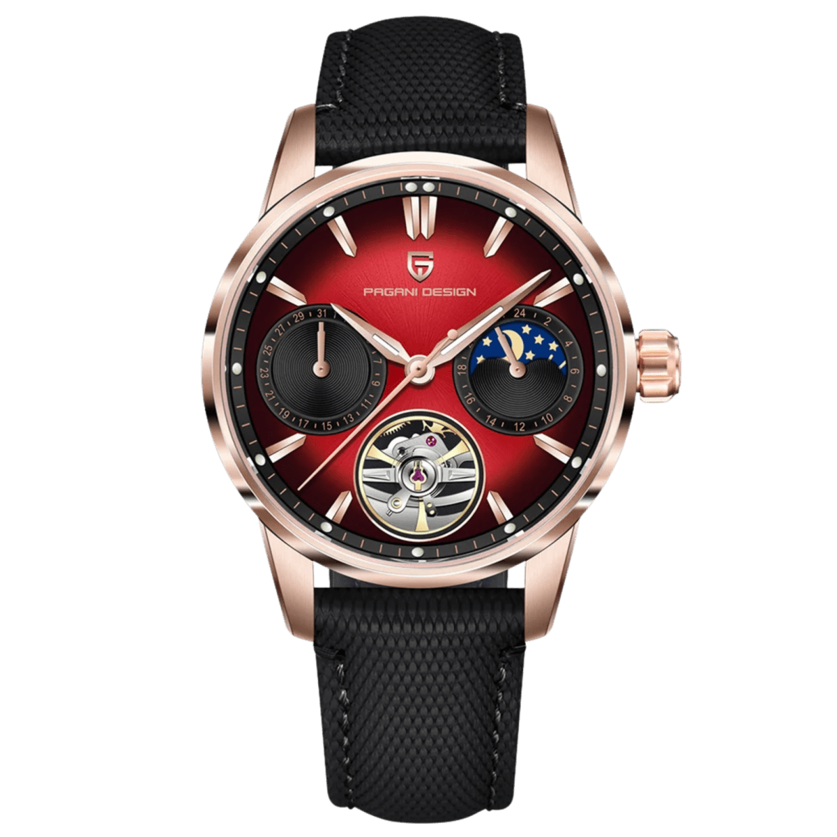 Pagani Design PD-YS021 – Reloj Automático con Correa de Piel Sintética