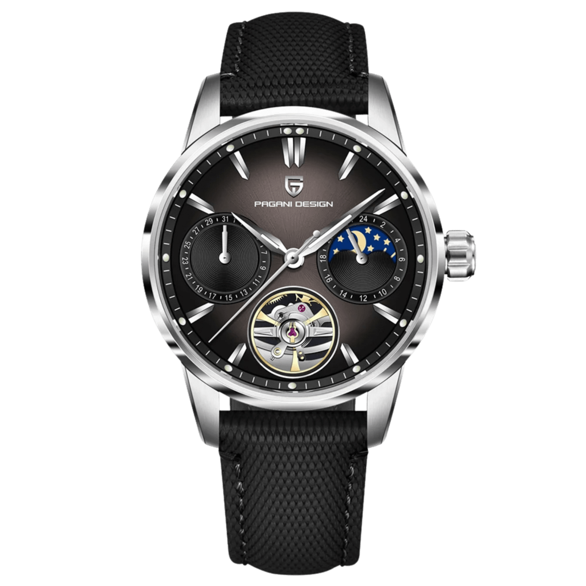 Pagani Design PD-YS021 – Reloj Automático con Correa de Piel Sintética