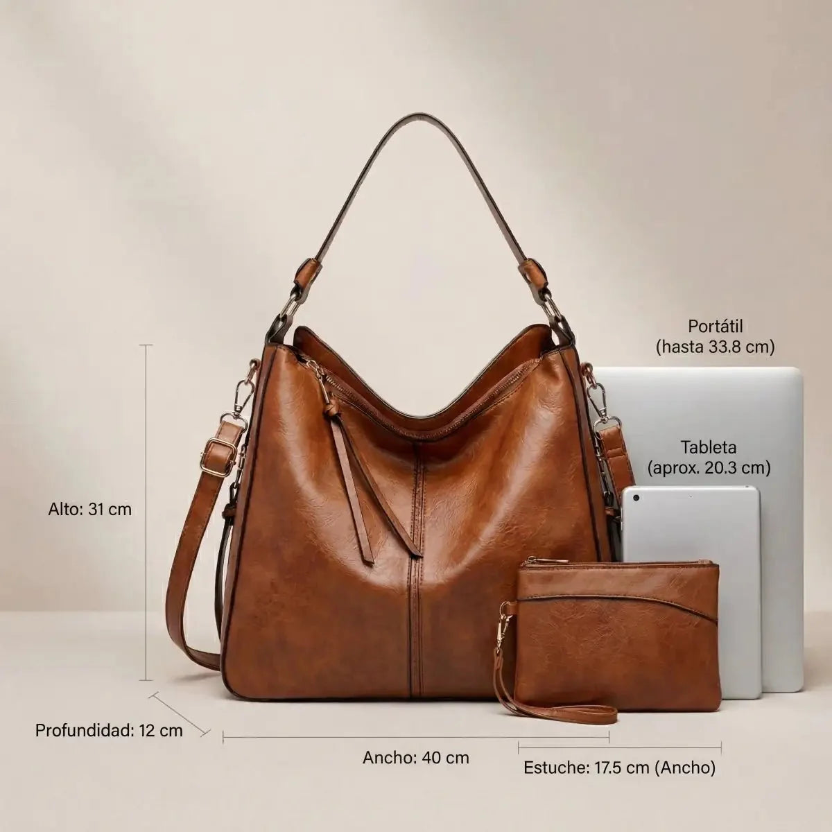 Bolso Hobo Arion + Cartera de Bolsillo de Regalo