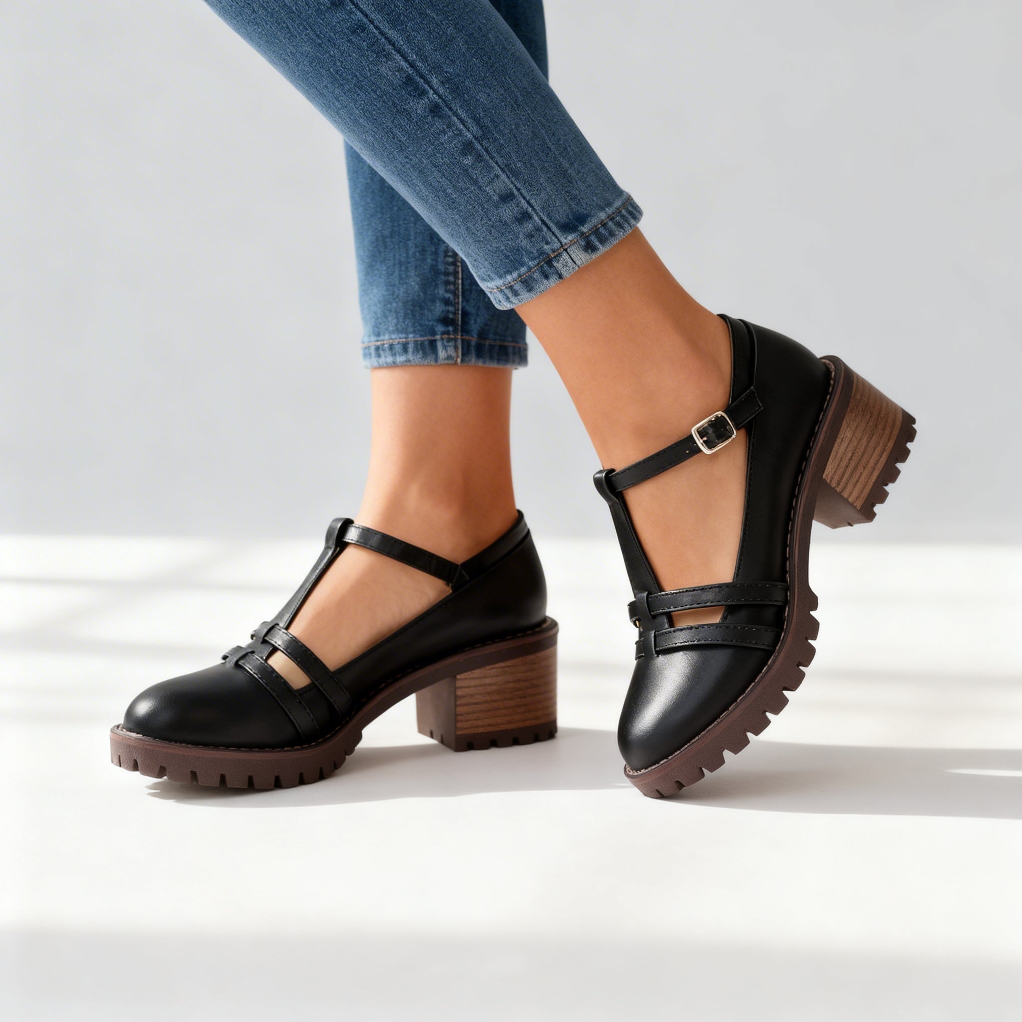 Zapatos Tacón T-Strap