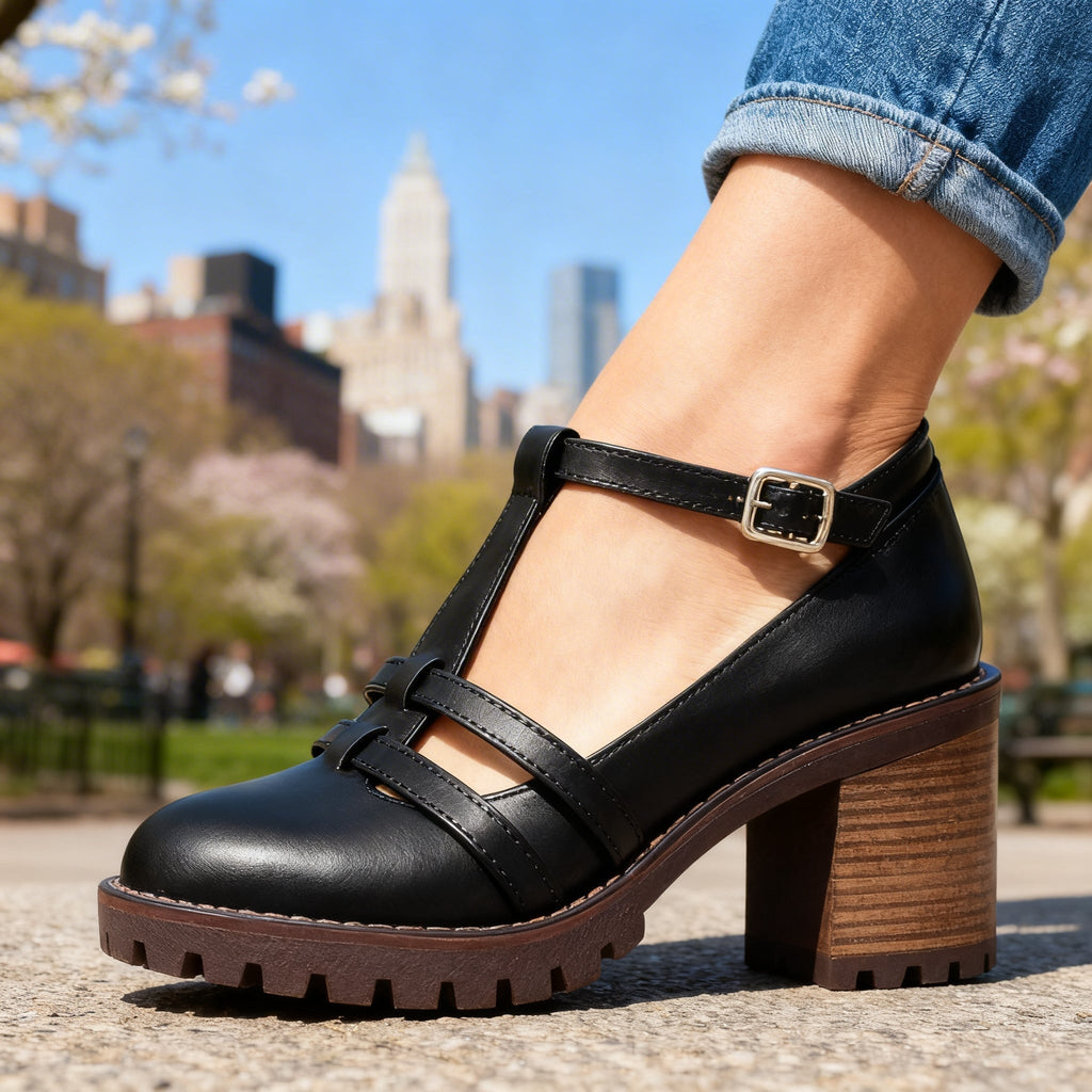 Zapatos Tacón T-Strap