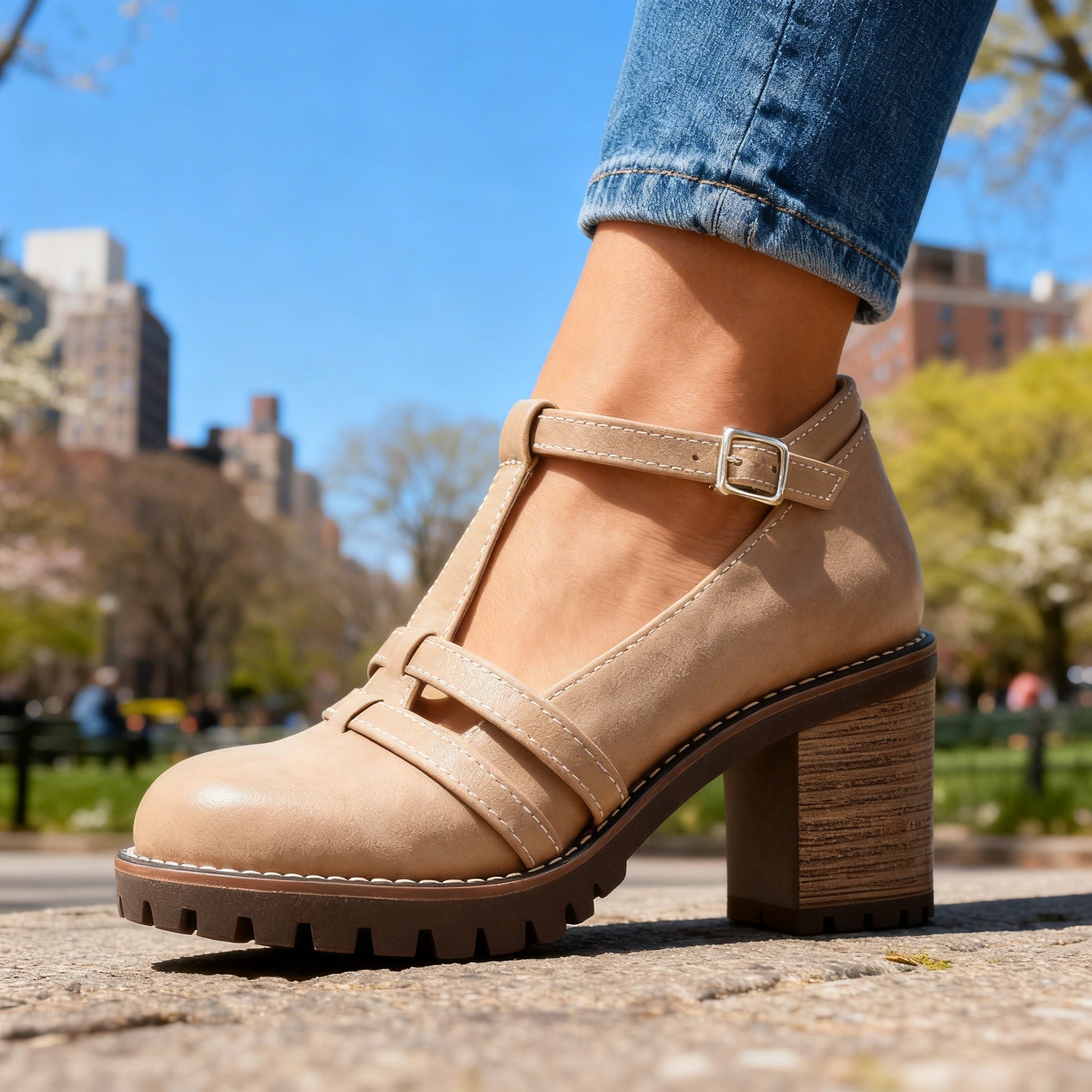 Zapatos Tacón T-Strap