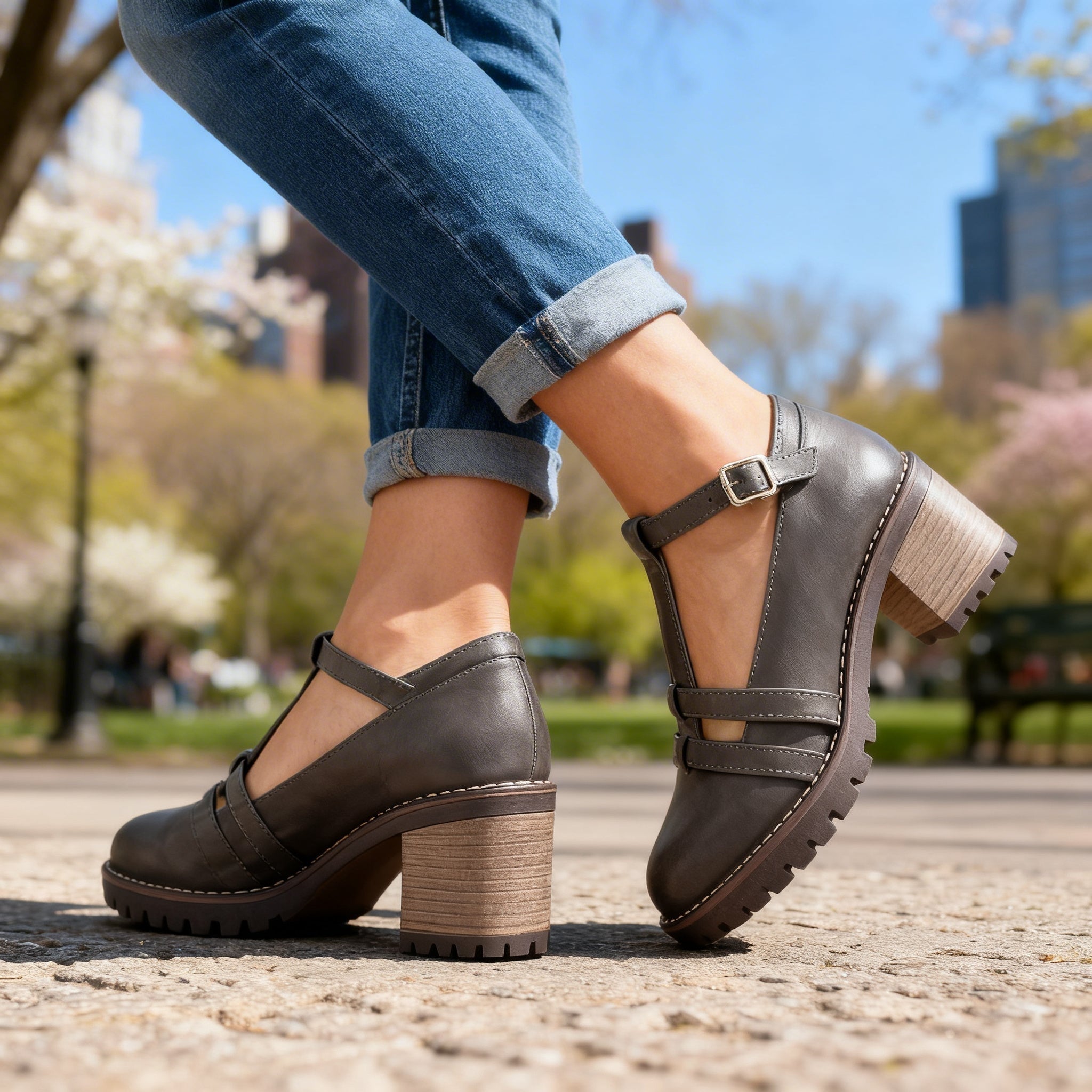 Zapatos Tacón T-Strap