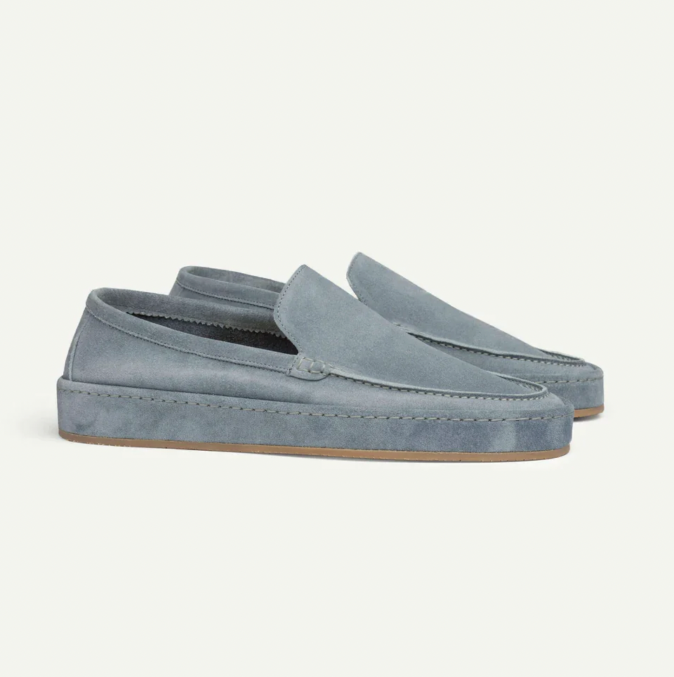 Mocasines de Ante Slip-On con Suela Gruesa