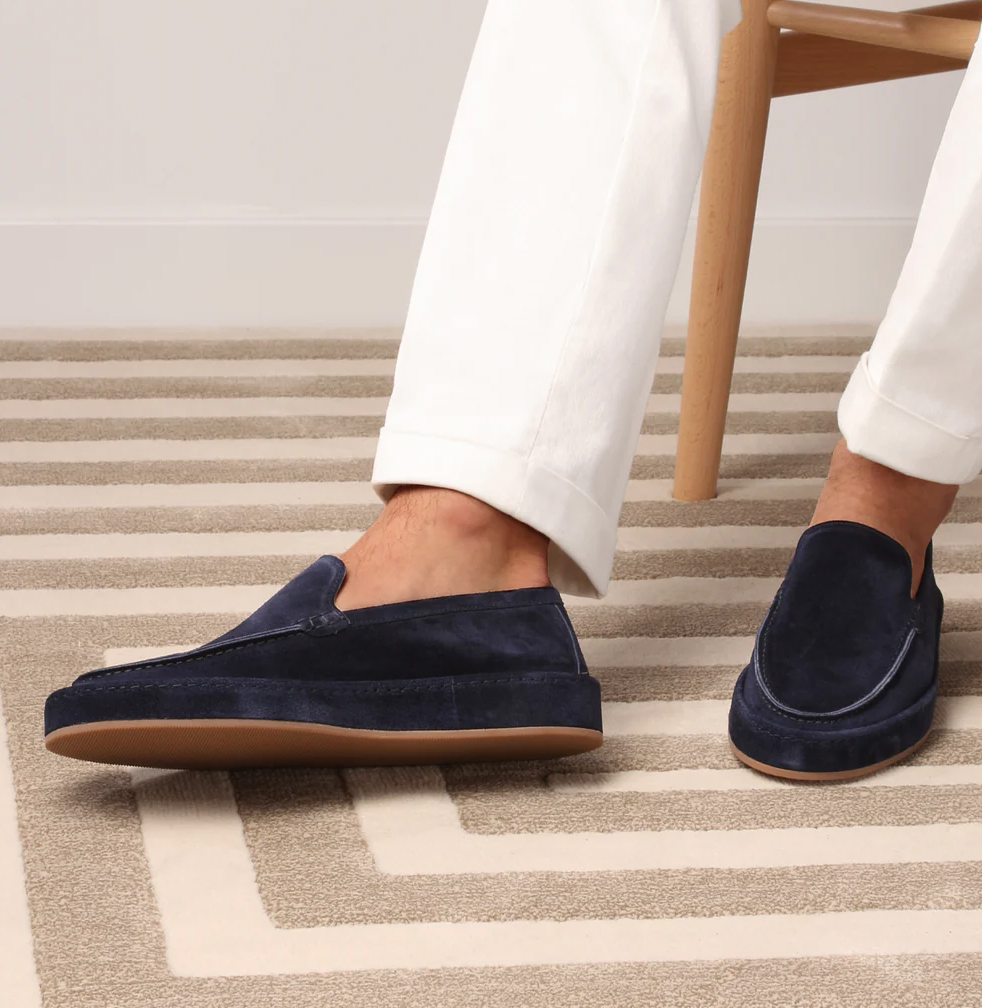 Mocasines de Ante Slip-On con Suela Gruesa