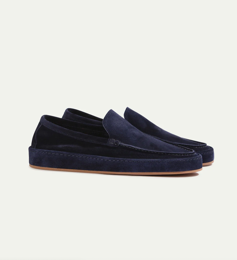Mocasines de Ante Slip-On con Suela Gruesa